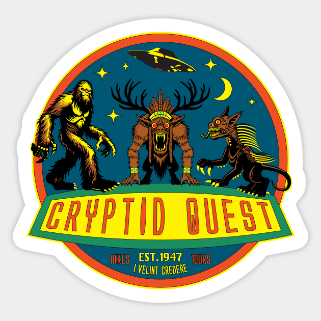 Cryptid Quest Sticker by PeregrinusCreative